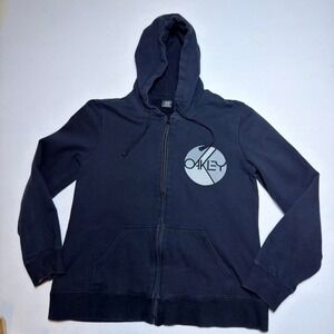 Oakley woman's XL Y2K vintage slightly faded full zip hoodie sweater